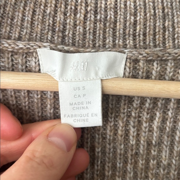 H&M Half-Zip Knit Sweater – Oatmeal / Taupe | Size S - Picture 3 of 5